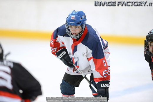 2014-10-11 Aosta-Hockey Milano Rossoblu U14 0348 Matteo Quartuccio